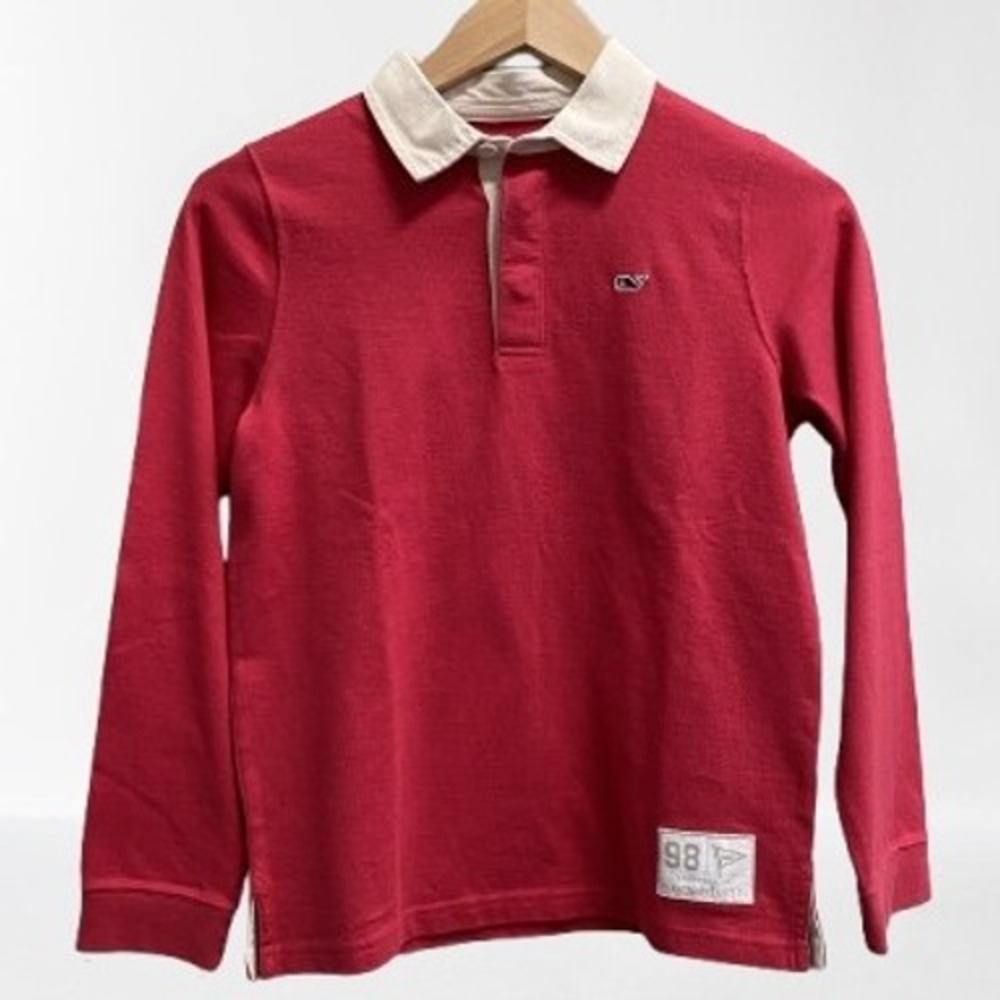NEW Vineyard Vines Youth Boys Raspberry Polo Shirt Size 12-14‎ Medium